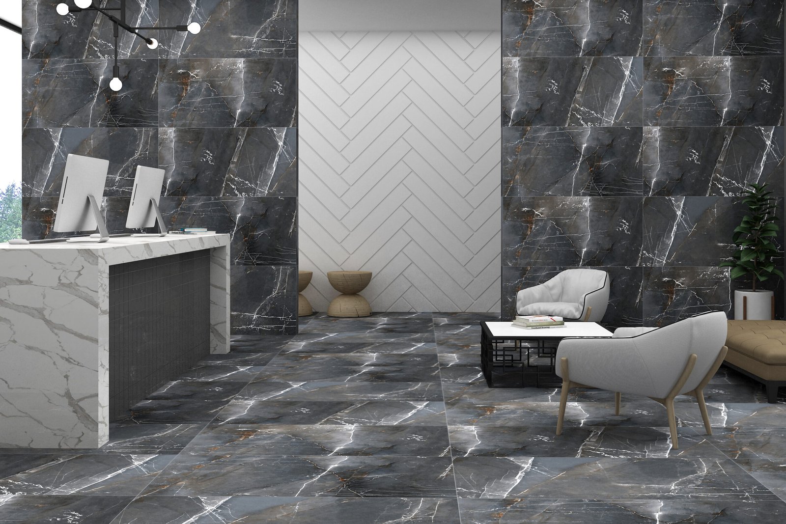 Unico Grey Wall and floor tiles - Image 2